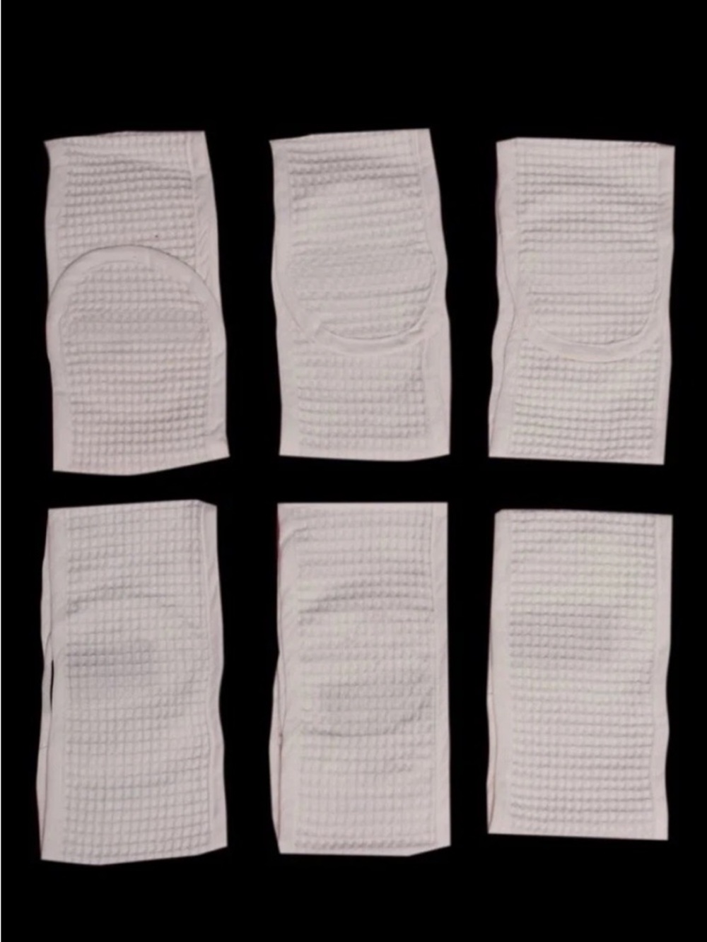 White headbands waffle weave - (6 Pack)